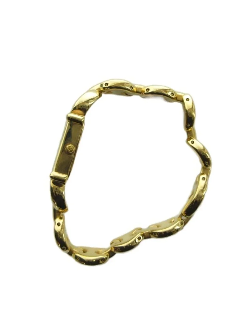 Gucci Watch Quartz Square White Dial Logo Gold